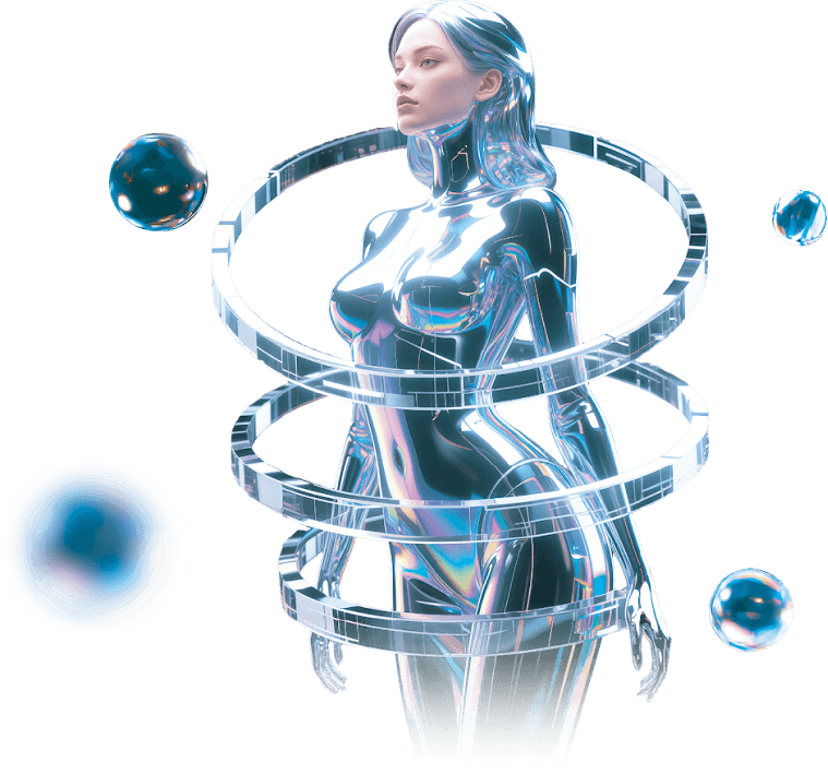 AI 机器人形象插画